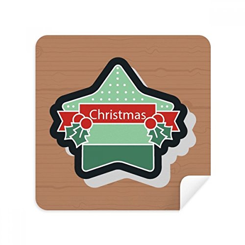 Étoile de Noël chiffon de nettoyage en suède pour lunettes et cadeau de fin d'année