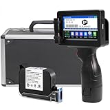 Eurannit Handheld Inkjet Printer E55 with W6900K Ink Cartridge, Portable Handheld Printer Gun 0.5 Inch Nozzle with Suitcase for Serial Numbers Logo DIY QR Code barcodes, Print on Carton Plastic Metal