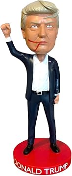 Bobbletopia Donald Trump Keep Fighting Bobblehead, Premium Polyresin Collectible Statue, Trumpinator, Trump Supporters and American Patriots, 8 Inches Tall