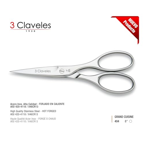 Miniatura 3 de 3 Claveles - 3claveles 404 - Tijera Para Cocina De 8 Pulgadas, Inox