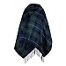 Produktbild MengH-SHOP Damen Schal Winter Warmer Halstuch Tartan Strickschal für Herbst Winter 200 * 75cm Dunkle Marine