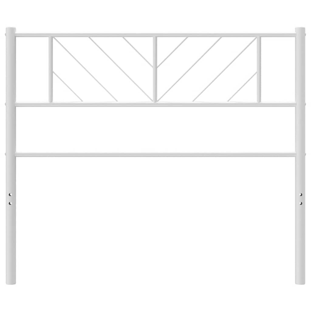 vidaXL Tête de lit de Remplacement métal Blanc 90 cm