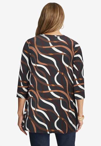Jessica London Women's Plus Size Swing Tunic Oversized Long Blouse2