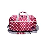 ボストンバッグ 水玉 cr-323 女子 バッグ 2~3泊 林間学校用 宿泊学習 修学旅行 小学生 (レッド)