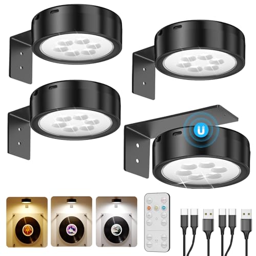Luce per Quadro Senza Fili Ricaricabile, Faretto per Quadri a Batteria 2600mAh Applique LED da Parete Interno USB con Telecomando Luce Notturna Magnetica per Armadio Esposizione Pittura Arte Dipinti