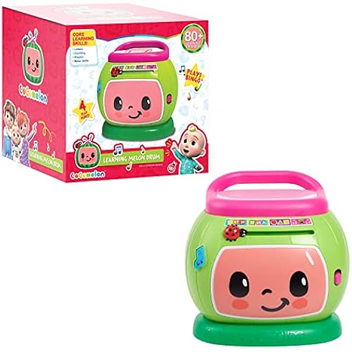Cocomelon Learning Melon Drum Interactive Lights and Sounds, Learning and Education, Officially Licensed Kids Toys for Ages 18 Month by Just Play