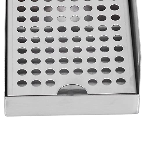 Riuulity Edelstahl -Tropfschalenwand Montiert, Abnehmbarer Grill, 304 Material für Homebrew -Fassbier