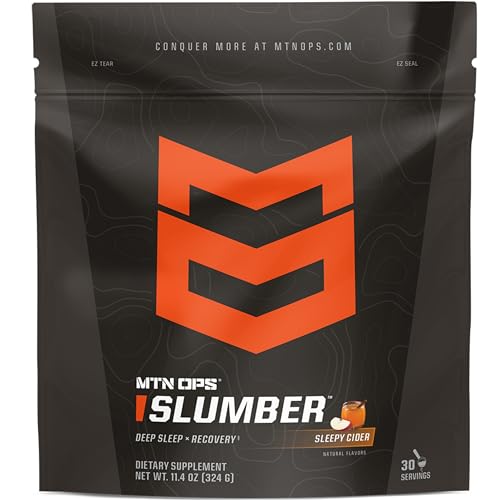 MTN OPS Slumber Sleep Aid for Muscle Recovery & Deep Sleep Sleepy Cider Sleep Support Powder Drink Mix 30 Servings