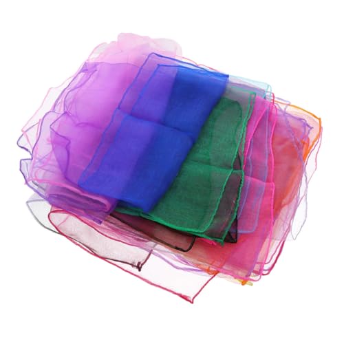 VALICLUD 10pcs Play Scarves Dance Juggling Scarves for Boys and Girls Adults Music Dance Accessories