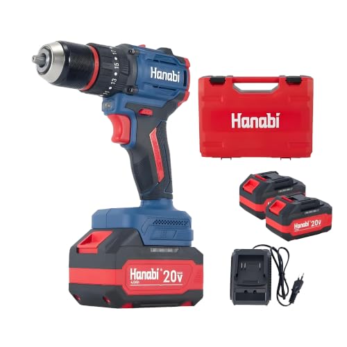 Hanabi Parafusadeira Furadeira Impacto LED 3 em 1 21V Sem Fio Brushless