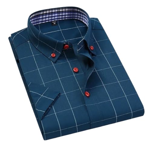 Chemise d'été manches courtes pour homme slim fit unie bureau