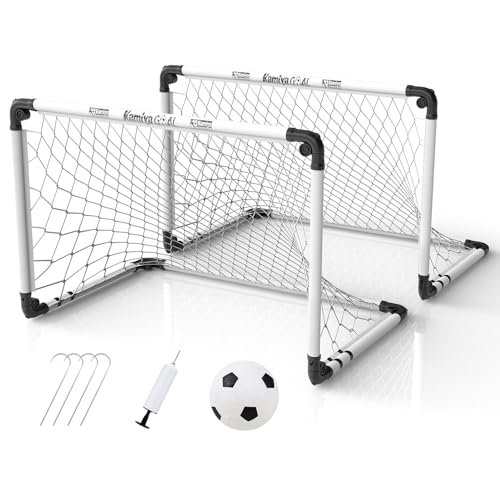 Kamiya Fußballtor Kinder 90x60 cm – Tor 2er-Set – Fussballtore für...