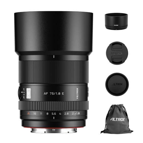 Image of VILTROX AF 75mm F1.8 f /1.8 EVO APS-C Portrait E Lens for Sony E-Mount
