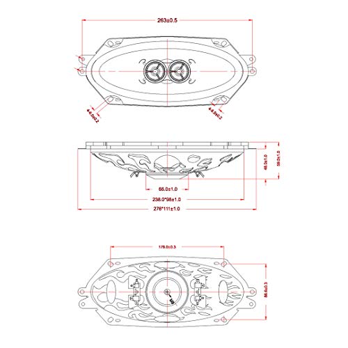 RetroSound R-410UK 4" x 10" Dash Replacement Speaker for Classic Vehicles