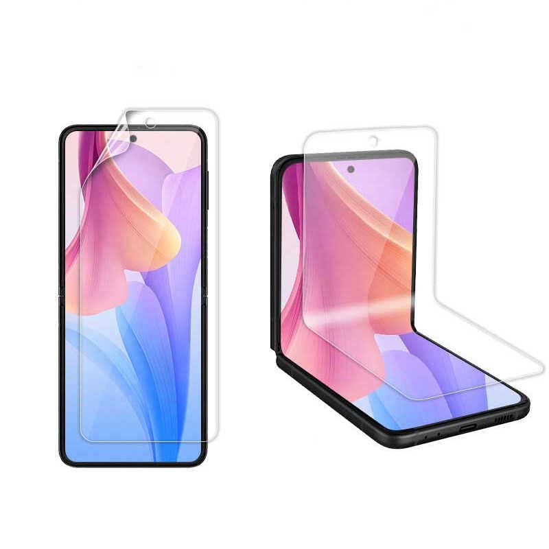 Zore Galaxy ile uyumlu Z Flip 4 Narr Tpu Ön Arka Body Ekran Koruyucu Renksiz
