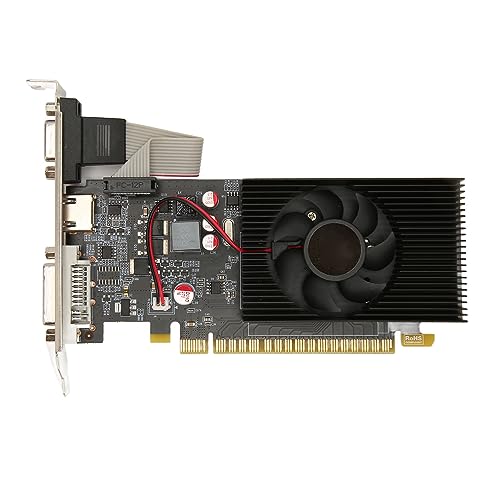 VBESTLIFE Tarjeta Gráfica GT730 de 4GB, GPU DDR3 de 128 bits, 700/1400MHz, Tarjeta de Video para Juegos de PC de Escritorio PCIE 3.0 X16 con Puertos HDMI, DVI, VGA