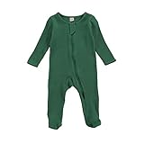 Kuriozud Newborn Baby Girl Boy Basic Zipper Footie Pajamas Sleeper Footed Romper One Piece Outfits...