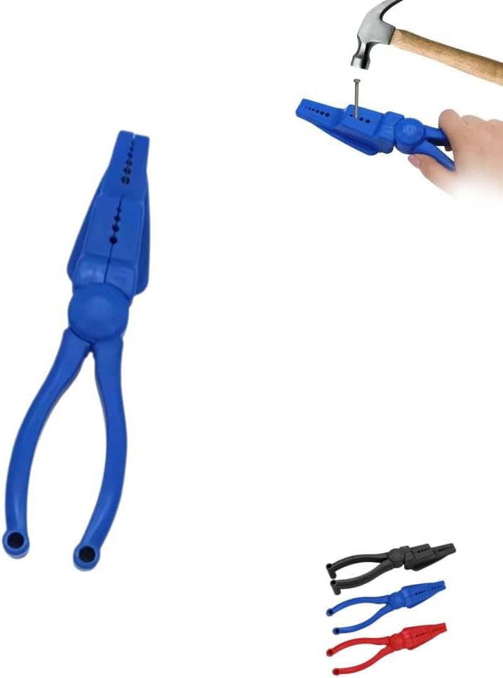 Plastic Pliers,Home Tool Auxiliary Pliers,Secure Nails Anti-Smashing Finger Joint Plier-s,Multifunctional Nail Clamping Plier, for Hammering Nails Easy to Position and Keeps Fingers Safe