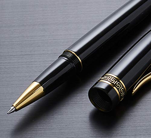 Xezo Fine Rollerball Pen, Black With Screw-On Cap Limited Edition (Phantom Classic Black R) #TOP7