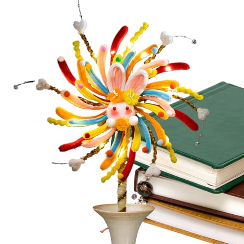 Generisch Pipe Cleaner Bastelset | LED Lichterkette Deko DIY Set,Bunte Bastelreiniger für Kinder | Für Erwachsene Kinder Mädchen Jugendliche Haus Party Windmühlen