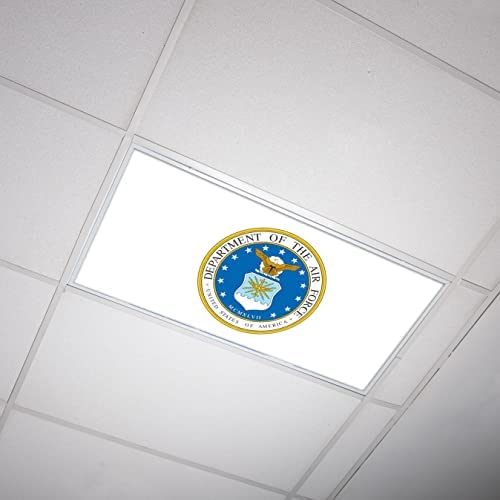 OCTO LIGHTS Fluorescent Light Covers for Classroom Office - Eliminate Harsh Glare Causing Eyestrain and Headaches. Office & Classroom Decorations - Military 004