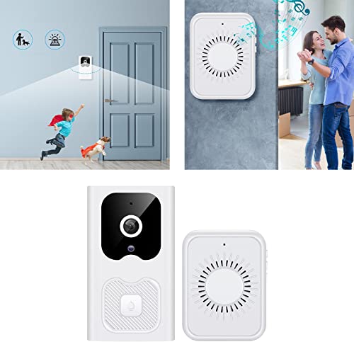 Generic Campainha de vídeo inteligente, câmera de interfone 60 graus grande angular com 48 sinos par