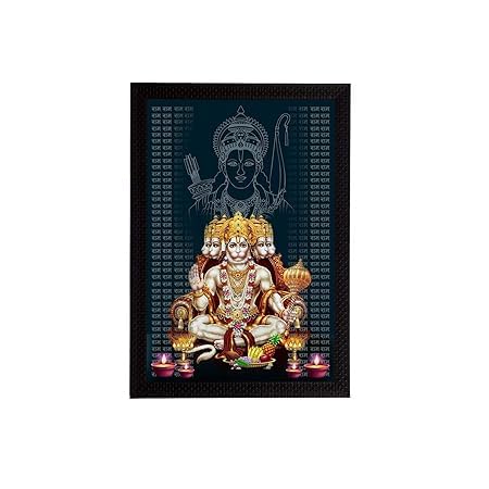 Peinture Hanuman assis remède Vastu maison et bureau