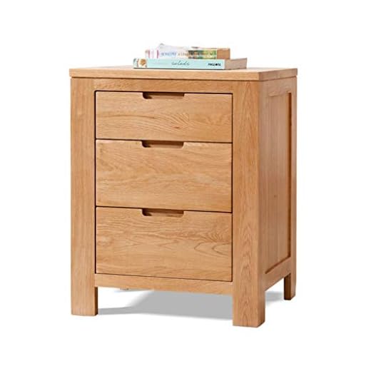 Hem sängbord sängbord massivt trä möbler barn sängbord förvaringsskåp kök förvaringsskåp skåp skåp skåp tre lådor möbler (färg: Träfärg, storlek: 45 x 36 x 58 cm)