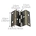 RLECS 4PCS Quadruple Folding Right Angle Edge Hinges 4.9x1.9x1.6cm Door Hinge Metal Hinge Iron Hinge Suitable for Window Cupboard Wardrobes Cabinet Toolbox Jewellery Wooden Box