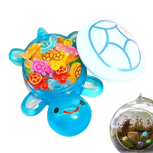 Generico Statuine Luminescenti Di Tartaruga Al Buio,Piccola Figura Decorativa in Resina di Animale - Figura da Giardino di Animale Fatato in Resina per Esterno, Paesaggio, Cortile e Balcone