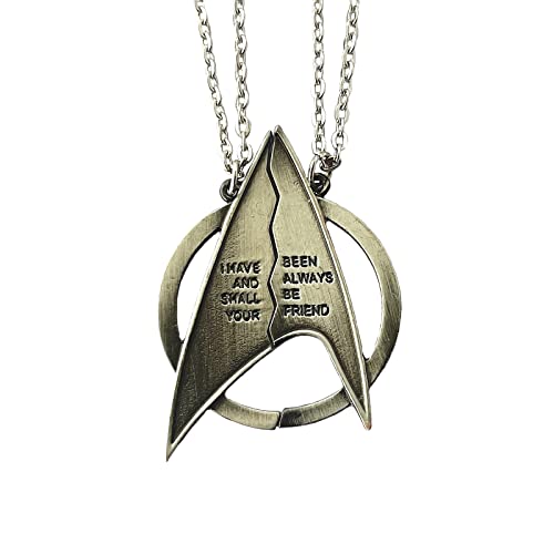 RHXWFDG 2pcs Sta Trk Necklace, Environmental Zinc Alloy Necklace, Anime Gifts Torque for Boys, Girls and Women