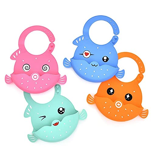 Oncaarnival Bib for Feeding infants and Toddlers | Waterproof, Washable & Reusable|Non Messy Easy Cleaning, Adjustable Neckline with Buttons (6M to 5 Yr) Set of - 2