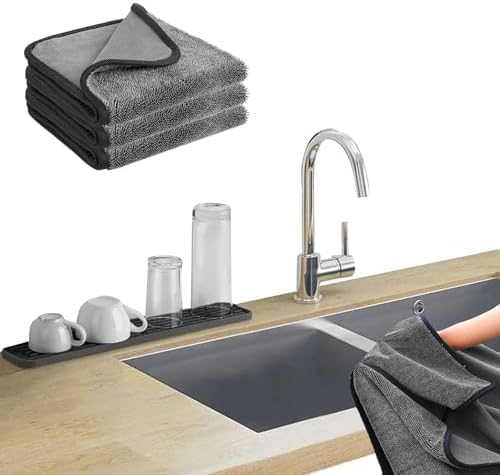 Shiny Wipes Shower Cleaning Cloths, 3pcs Shiny Bath Drying Towel, Super Absorbent Microfiber Bath Towels, Microfiber (3 in 1)