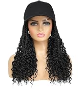 AliRobam Hat Wigs Baseball Cap with Goddess Senegalese Twist Braids Hair extensions Hat With Curl...
