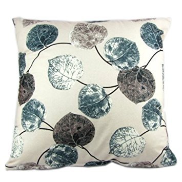 D.berite Multi-Colored Leaves Print Reactive Dyeing Polyester Throw Pillow Covers Pillowcase Sham Decor Cushion Slipcovers Square 20x20 Inch