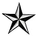 Star Nautical Tattoo Naval symbol DIY Applique Embroidered Sew Iron on Patch NS-02