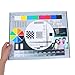 SEWACC Monitor Color Calibration Card, CCTV Calibration Tool, Camera Focus Adjustment Chart for Lens Resolution Testing, Display Color Accuracy Checker for Home Surveillance and Professional Use