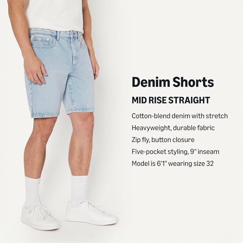 Image of Amazon Essentials Men's Heavyweight Stretch Straight-Fit Jean Shorts