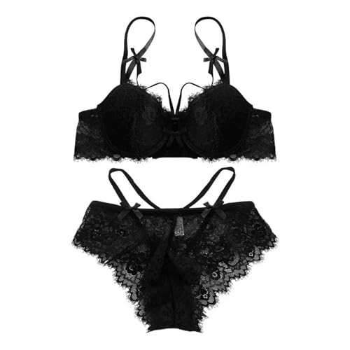 Ensemble de lingerie noire Sweet Tea pour sublimer vos soirées romantiques
