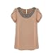 Women Casual Short Sleeve Slim Batwin Chiffon T-shirts Elegant Tops Blouse Small Pink