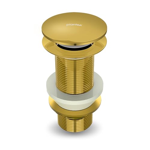 Image of Plantex Solid Brass 3 Inch Waste Coupling for Wash Basin /Full Thread Basin Waste Coupling Gold- Pack of 1 (PVD Gold)