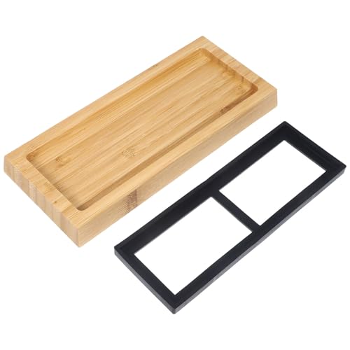 IWOWHERO Support Bois pour Pierre à Aiguiser Antidérapant Silicone Base Compatible avec Pierres à Affûter pour Rasoir et Couteaux Support Pratique pour Affûtage à Domicile