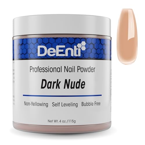DeEnti Acrylic Nail Powder - 4oz Dark Nude|Professional Grade, Bubble-Free