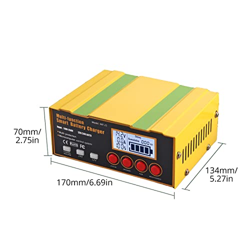 Auttginn 12 Amp Battery Charger 12V/12A 24V/7.5A Smart Car Battery Charger Lithium,Lead-Acid(Agm/Gel/Sla) Pulse Repair Battery Charger For Automotive Rv And Lawn Mower, Maintainer/Trickle Charger #TOP4