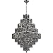 Elegant Lighting 2039D30C-SS/SS Maxim Collection 28-Light Hanging Fixture Swarovski Strass/Elements Silver Shade Crystals with Chrome Finish