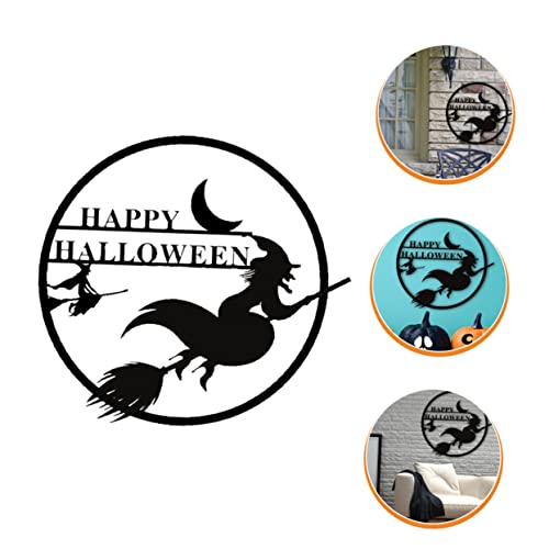 Balai de sorcière Halloween artisanal Uonlytech pour décoration murale durable
