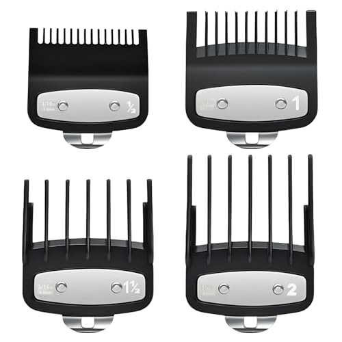 DONOONIS - 4 Pièces Sabot Tondeuse Wahl,Sabot One Blade,Tondeuse à Cheveux Limite Peigne,Tondeuse Cheveux Dégradé,Pour Wahl Tondeuse Cheveux, Longueurs De Coupe Est De 1.5-22 mm Convient à Le Plus Tondeuses