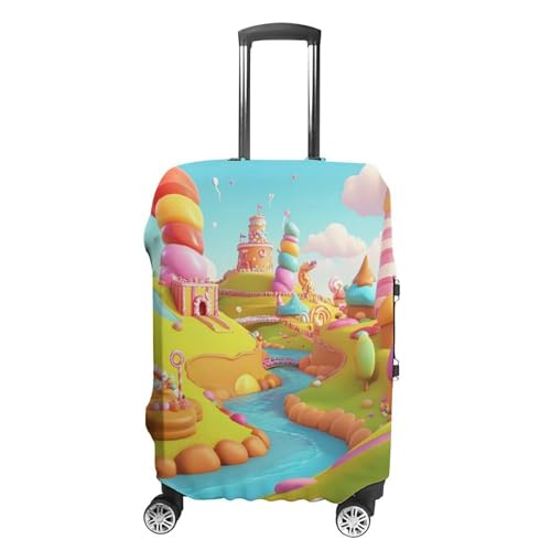 Luggage Cover Elastic Suitcase Cover Protector Washable Travel Baggage Covers Candy Land Luggage Covers Carry On Luggage Protector Anti-scratch 19-32 Inch XL