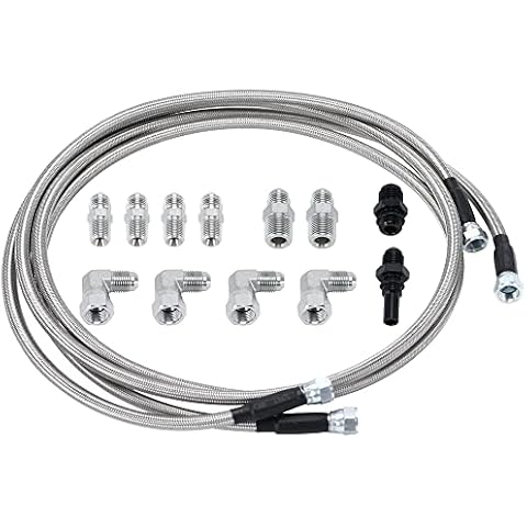6AN 70" Transmission Fluid Oil Cooler Hose Line kit Cover
