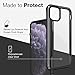 Raptic Shield for iPhone 11 Pro Max Case, Shockproof Protective Clear Case, Military 10ft Drop Tested, Durable Aluminum Frame, Anti-Yellowing Technology Case for iPhone 11 Pro Max, Black